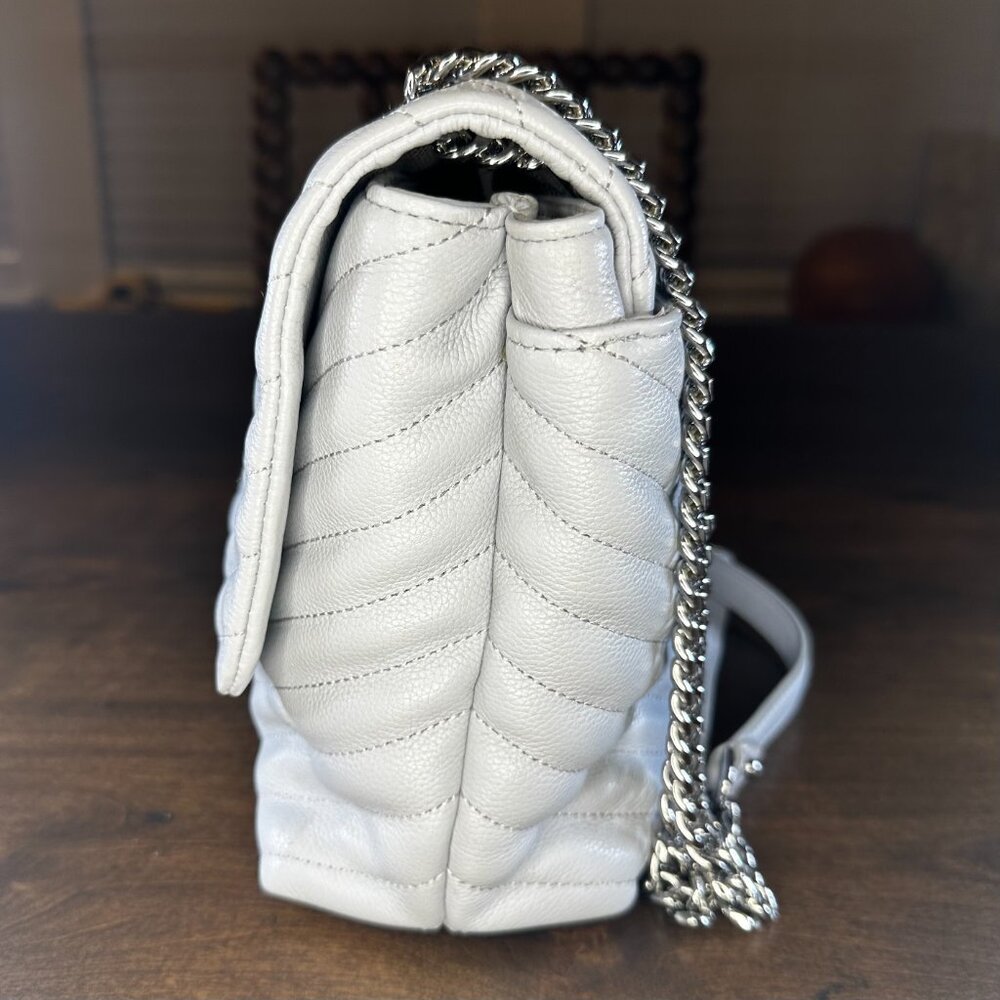 Rebecca Minkoff Gray Quilted Leather Flap Shoulder Bag w/Silver Hardware & Bag - Picture 6 of 15